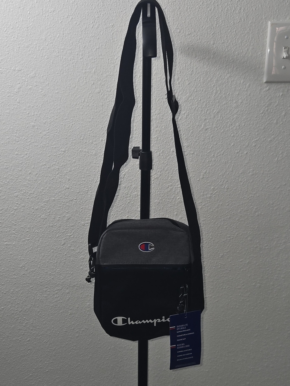 Champion Black and Gray Men’s Crossbody Belt Bag